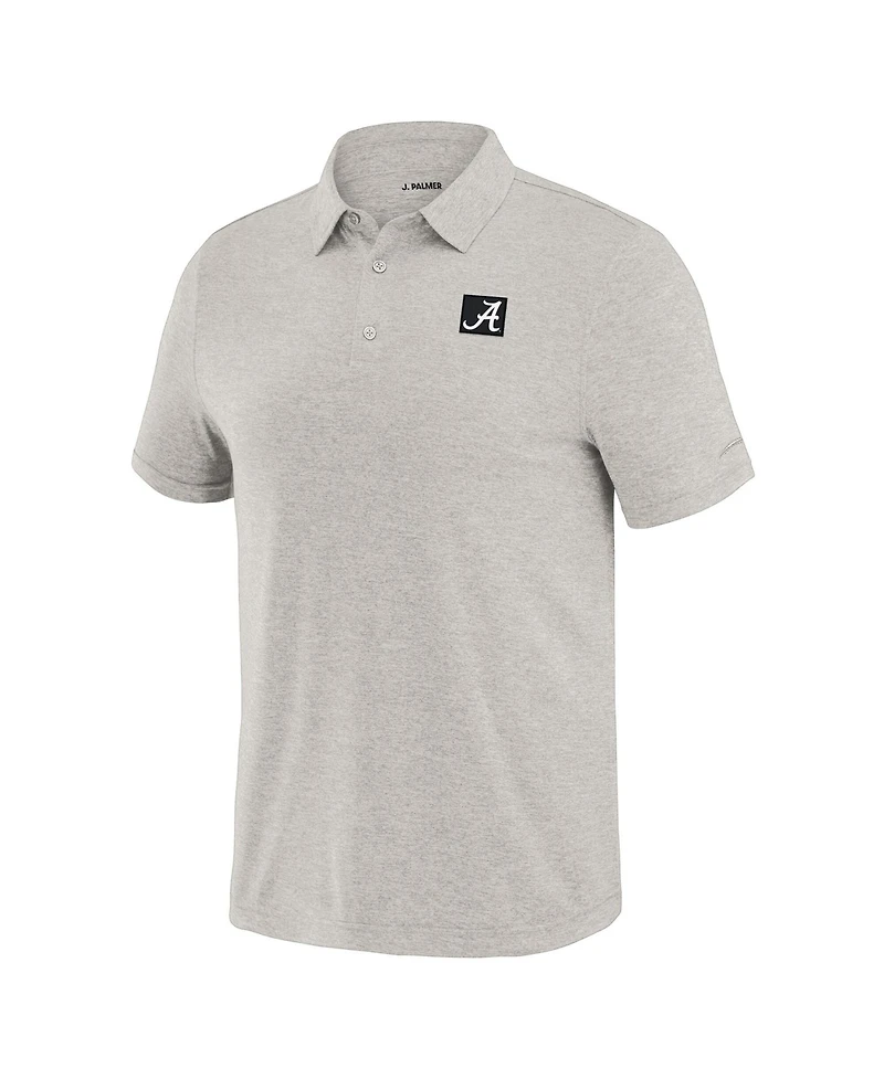 J. Palmer Men's Cream Alabama Crimson Tide Four Down Polo Shirt