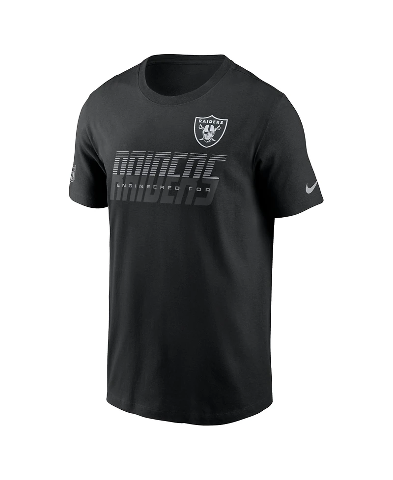 Nike Men's Black Las Vegas Raiders Sideline Dri-fit T-Shirt