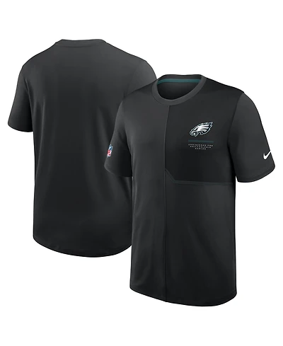 Nike Men's Black Philadelphia Eagles Sideline Uv Dri-fit Coaches T-Shirt