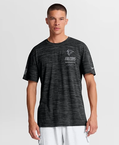 Nike Men's Black Atlanta Falcons Sideline Double Covered Dri-fit Velocity T-Shirt