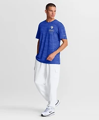 Nike Men's Royal Los Angeles Rams Sideline Double Covered Dri-fit Velocity T-Shirt