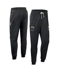 Nike Men's Black Baltimore Ravens Sideline Standard Issue Dri-fit Taper Pants