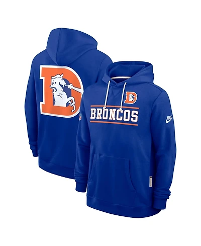 Nike Men's Royal Denver Broncos Alt Sideline Standard Issue Dri-fit Hoodie