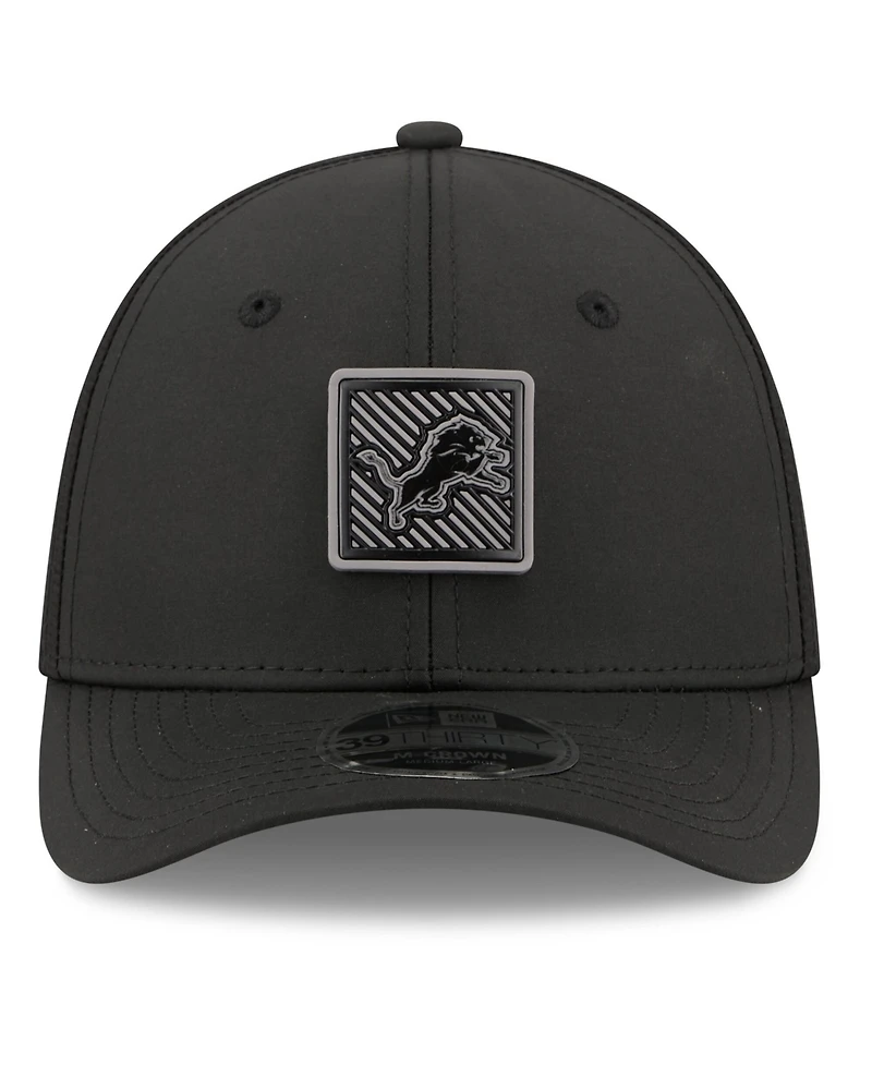 New Era Men's Black Detroit Lions 2026 Nfl Training Camp 39THIRTY Flex Hat