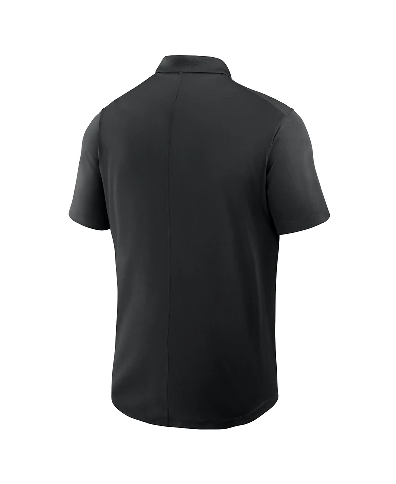 Nike Men's Black Pittsburgh Steelers Wordmark Victory Dri-fit Polo Shirt