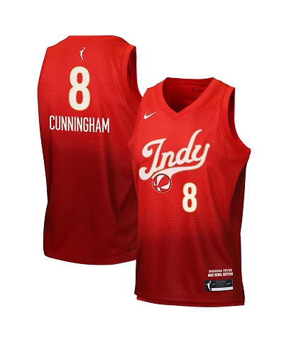 Nike Big Boys and Girls Sophie Cunningham Red Indiana Fever Victory Rebel Edition Jersey