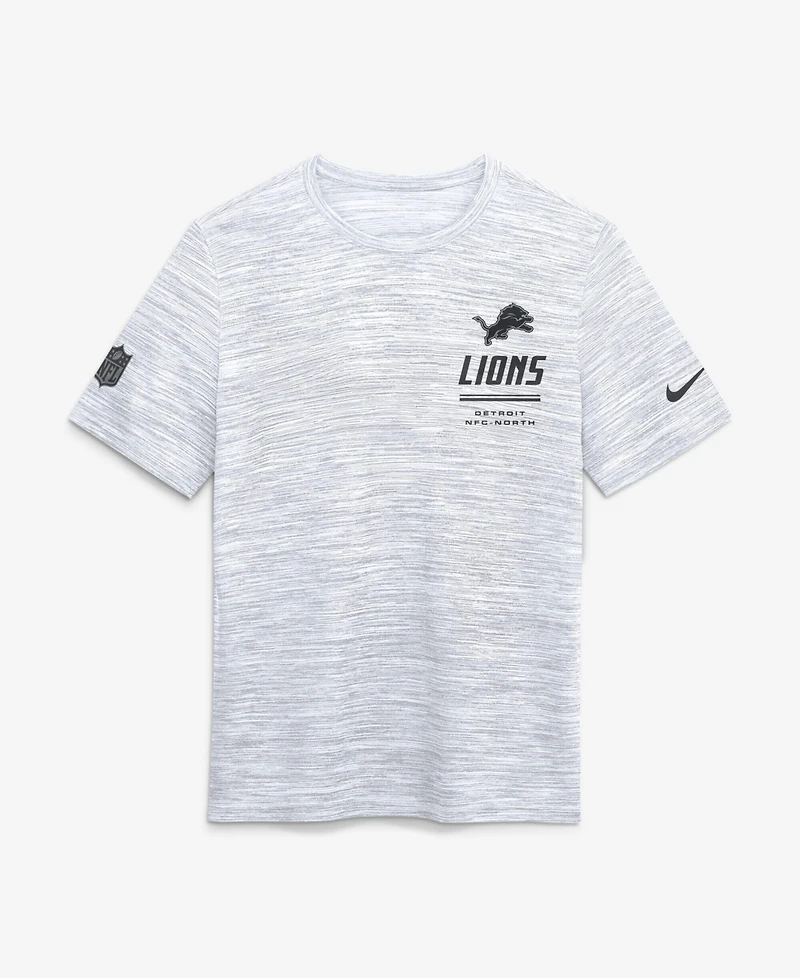 Nike Men's White Detroit Lions Sideline Double Covered Dri-fit Velocity T-Shirt