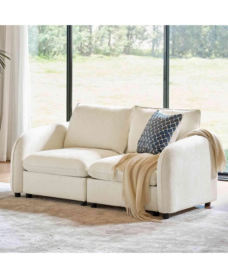 Hulala Home Agustin Modern Storage Hassle-free Assembly Loveseat Sofa