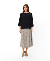 Masai Copenhagen Women's Mabecca Round Neck Draped Blouse