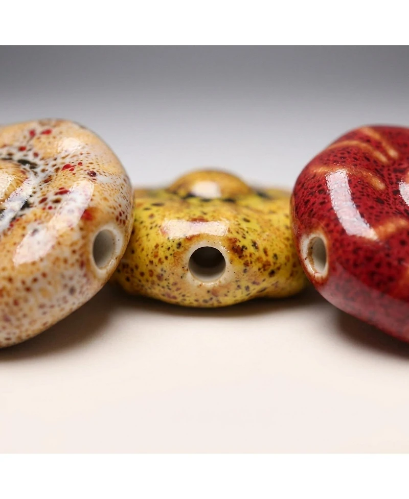 Sevorley Ceramic Flower Shaped Loose Beads for Diy Jewelry Making, Bracelets, Necklaces and Craft Projects