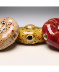Sevorley Ceramic Flower Shaped Loose Beads for Diy Jewelry Making, Bracelets, Necklaces and Craft Projects