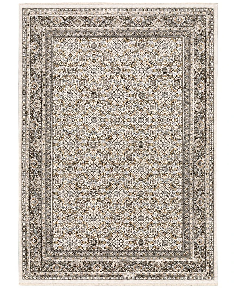 Oriental Weavers Maharaja 2061N Ivory and Gray 5'3" x 7'6" Area Rug