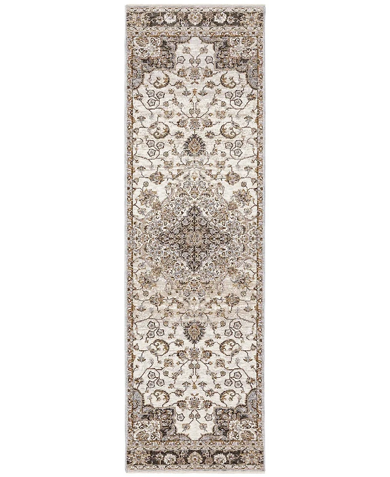 Oriental Weavers Maharaja 660J Ivory and Blue 2'3" x 7'6" Runner Rug