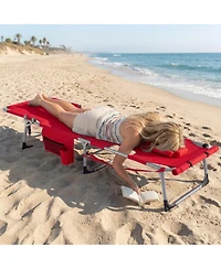 Gouun Set of 2 Portable Tanning Chairs with 4-Level Adjustable Backrest