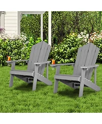 Gouun 2-Piece Adirondack Chair Set with Adult and Kids Seats