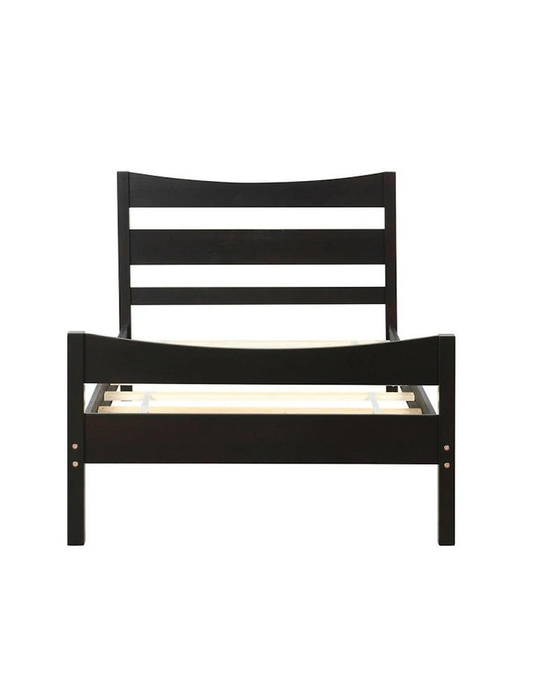 Gouun Twin Size Rustic Platform Bed Frame with Headboard and Footboard