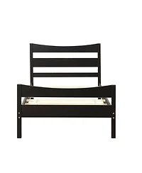 Gouun Twin Size Rustic Platform Bed Frame with Headboard and Footboard