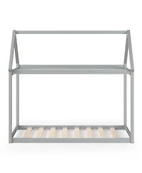 Gouun Twin Kids House Bed with Roof and Reinforced Slats