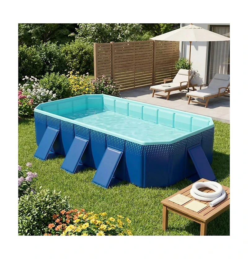 Gouun Above Ground Swimming Pool with 24 Reinforced Wall Panels