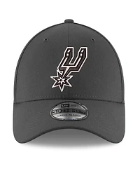 New Era Men's Graphite San Antonio Spurs 39THIRTY Flex Hat
