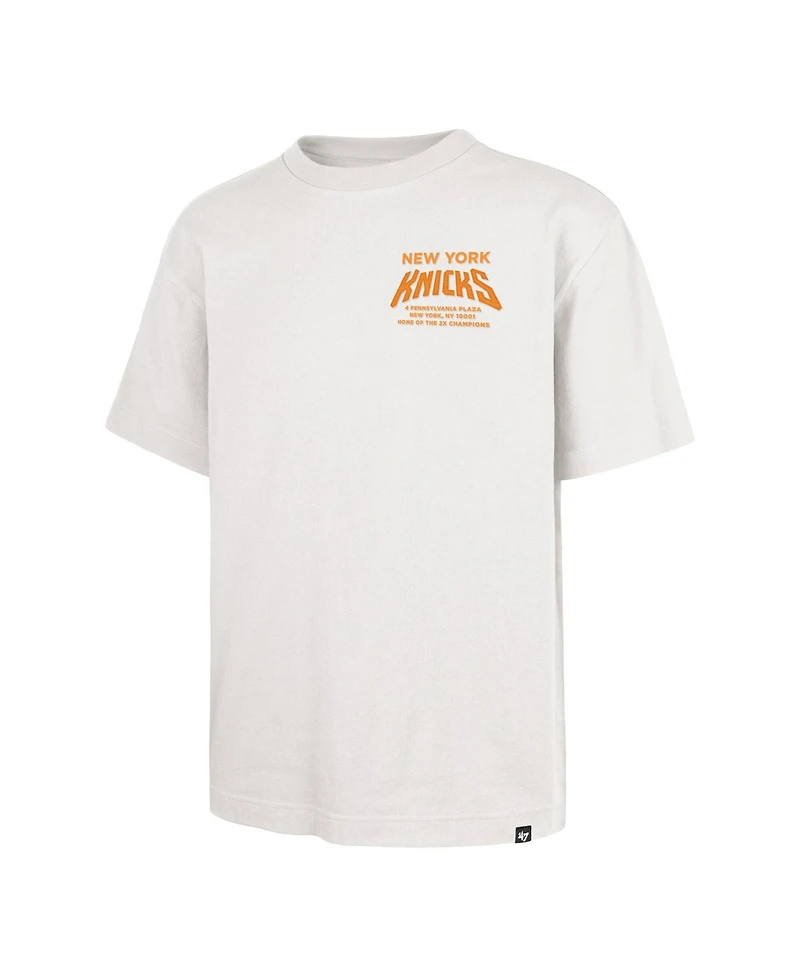 '47 Brand Men's Cream New York Knicks Foundation T-Shirt