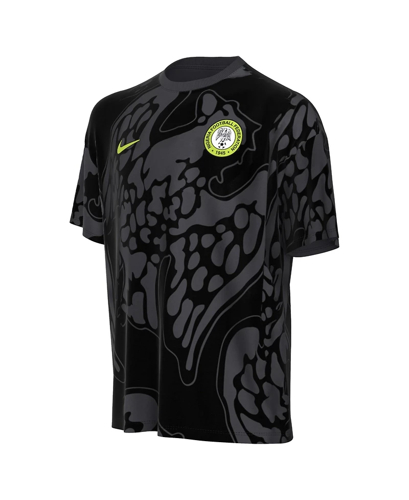 Nike Big Boys and Girls Gray Nigeria National Team Allover Print T-Shirt