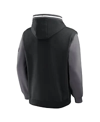 Fanatics Men's Black/Gray San Antonio Spurs Half Court Shot Clock Fastbreak Hoodie