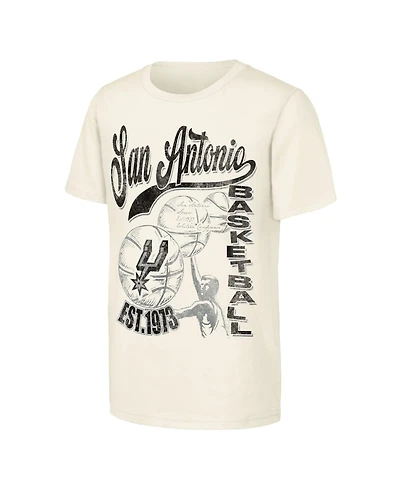 Outerstuff Big Boys and Girls Natural San Antonio Spurs Ticket Stub T-Shirt