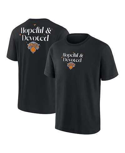 Fanatics Men's Black New York Knicks Hopeful Devoted Heavyweight T-Shirt