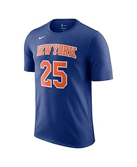 Nike Men's and Women's Mikal Bridges Blue New York Knicks Name Number T-Shirt - Icon Edition