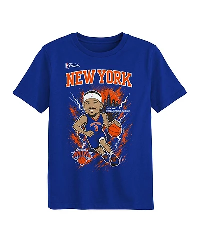 Outerstuff Big Boys and Girls Josh Hart Blue New York Knicks 2026 Nba Finals Player T-Shirt
