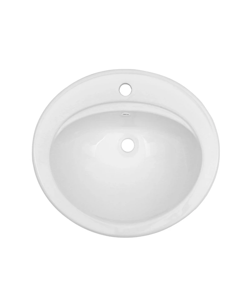 Midola 21.8 Inch Drop In Bathroom Sink Porcelain 21.8x19.5inch Ceramic Vitreous Above Counter Vanity Lavatory Sink