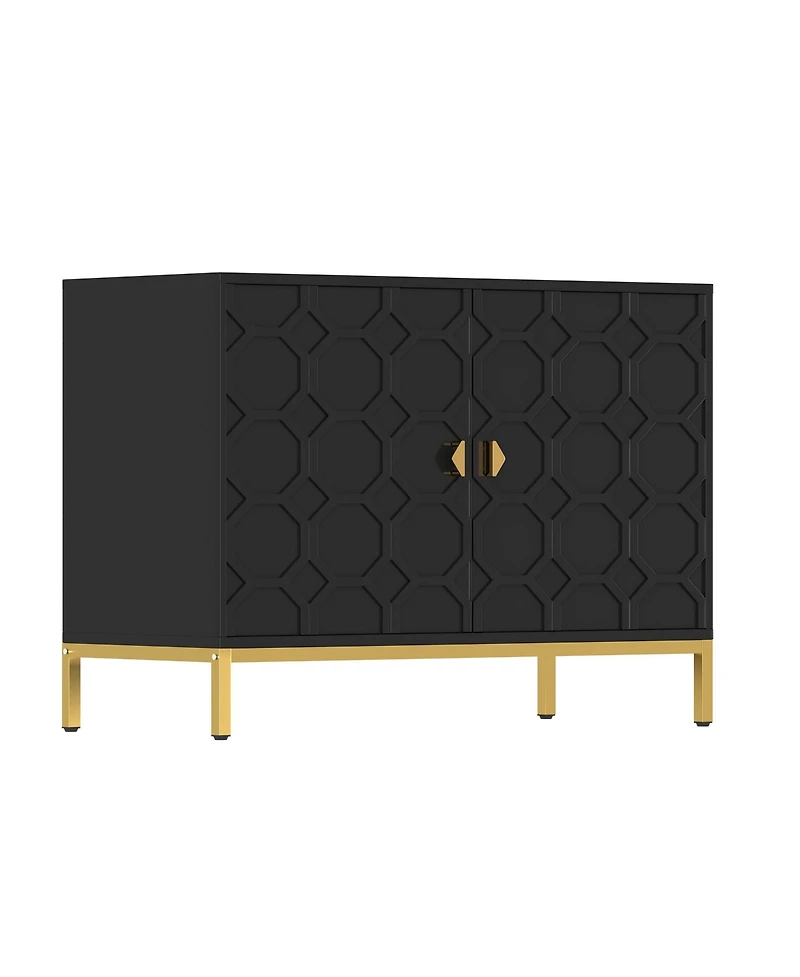 Clihome Freestanding Storage Cabinet 2-Door Accent Cabinet