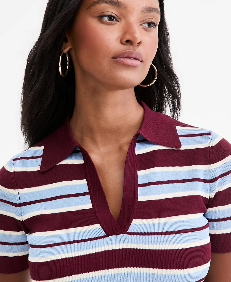 Bar Iii Women's Cropped Ribbed Top, Macy's Exclusive