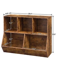 Slickblue Children's Bookcase with Storage Cabinet for Playroom and Nursery