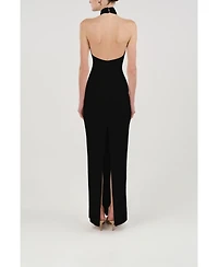 Nocturne Women's Cut-Out Detail Embellished Maxi Dress