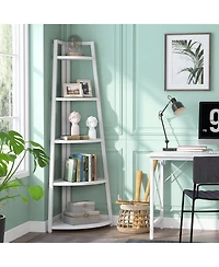 Slickblue 70" Corner Shelf, 5 Tier Corner Storage Rack Ladder Bookcase