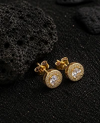 Rhona Sutton Men's Cubic Zirconia Iced Stud Earrings