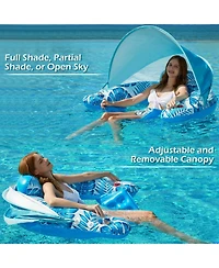 Aofar Pool Float Inflatable Lounge Chair Cup Holder