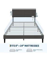 homfan Upholstered Platform Bed Frame
