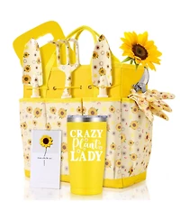 Xdovet Gardening Hand Tools Sunflower Set Bag Women Mom Gift