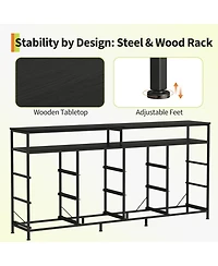 homfan 63-Inch Fabric Long Dresser with 12 Drawers - Tv Stand Fits Up to 70 Inch Modern Storage Cabinet Open Shelf
