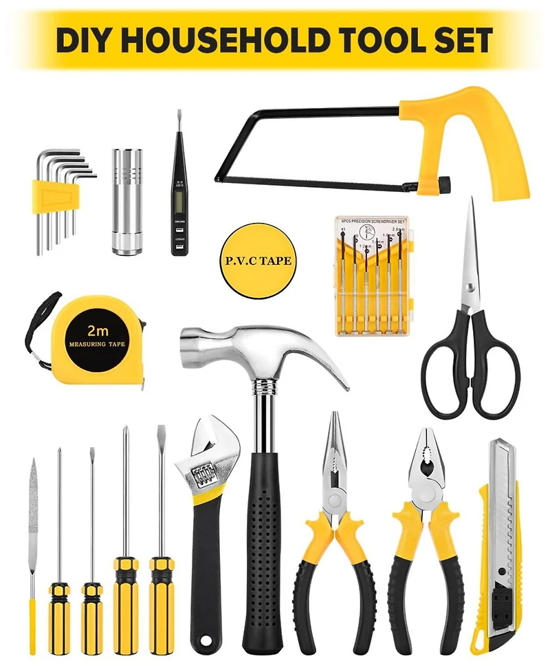 Xdovet Household Tool Kit Set Home Repair Storage Case Garage Dorm