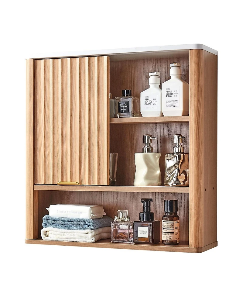 Phying Wall Mounted Bathroom Cabinet Over Toilet Storage Medicine Cabinet Multifunctional Hanging Organizer for Home Storage