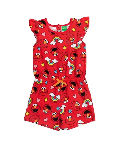 Sesame Street Elmo Toddler Girls' Sleeveless One Piece Romper