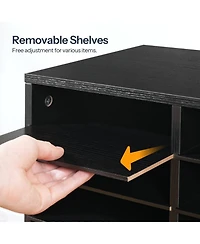 Slickblue Wooden Literature Organizer with 36 Compartments for Files and Documents