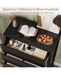 homfan Modern 5 Drawer Dresser - Chest of Drawers with Deep for Bedroom, Living Room, Hallway