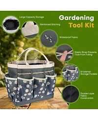 Xdovet Garden Tool Set Stainless Steel Shovel Pruning Shear Repotting Mat Bag