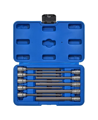 Xdovet Hex Bit Socket Set 3/8inch Drive Sae 1/16-1/2inch Long Allen Cr-v S2 Steel 10pieces