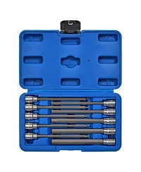Xdovet Hex Bit Socket Set 3/8inch Drive Sae 1/16-1/2inch Long Allen Cr-v S2 Steel 10pieces